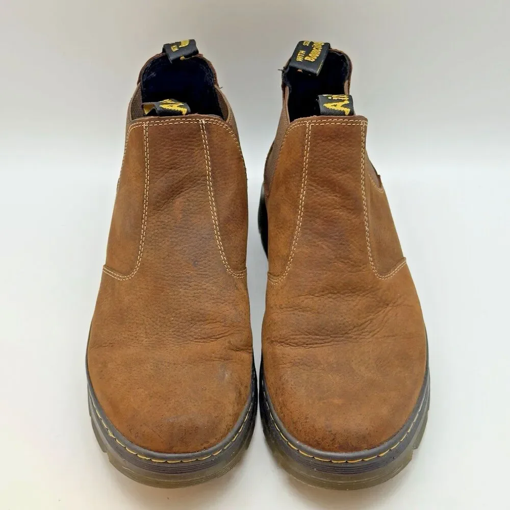 Dr. Martens Hardie II Chelsea Boots Men's 13M Brown Leather Twin Gusset Ankle